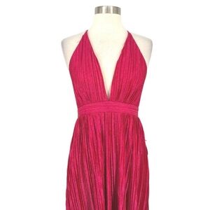 Luxxel Metallic Hot Pink Dress Medium